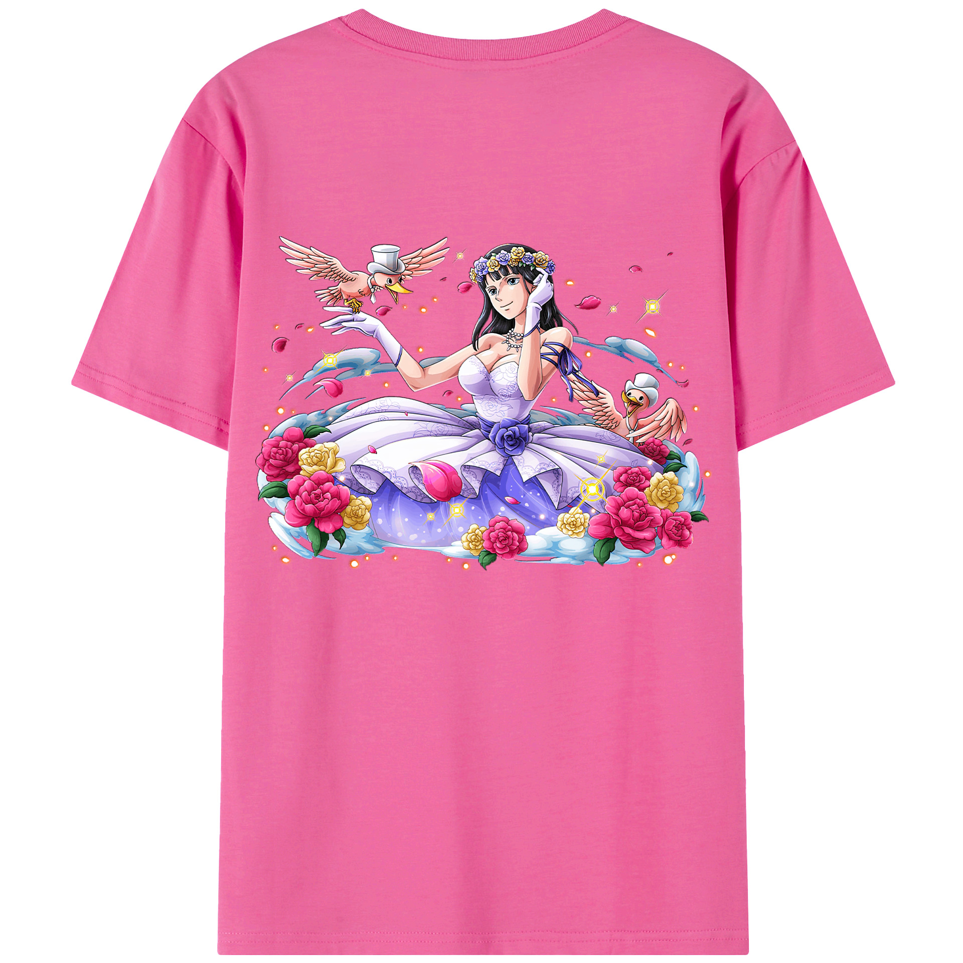 ワンピース ニコ・ロビン ONE PIECE Nico Robin レディース半袖Tシャツ(バックプリント)